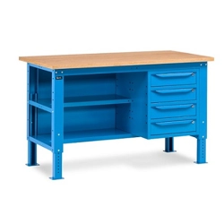 vendita online Banco work up 1508 piano multiplex mm.1500x750x732/1107h - blu ral5012 Banchi da lavoro Fami